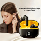 Wireless Earbuds with Charging Case Black Bluetooth 5.3
