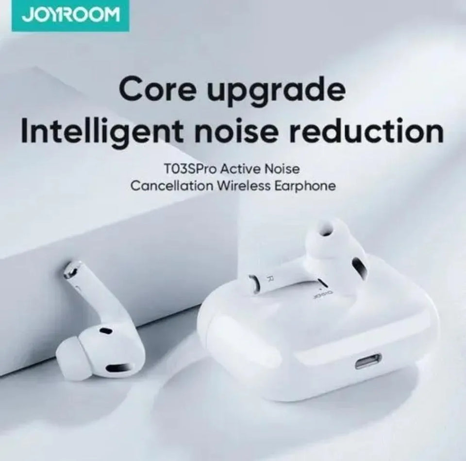 Premium Wireless ANC Earbuds White 5.3 Bluetooth JR-T03S Pro