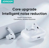 Premium Wireless ANC Earbuds White 5.3 Bluetooth JR-T03S Pro