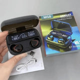M10 Wireless Earbuds Bluetooth 5.1 Touch Control LED Power Display