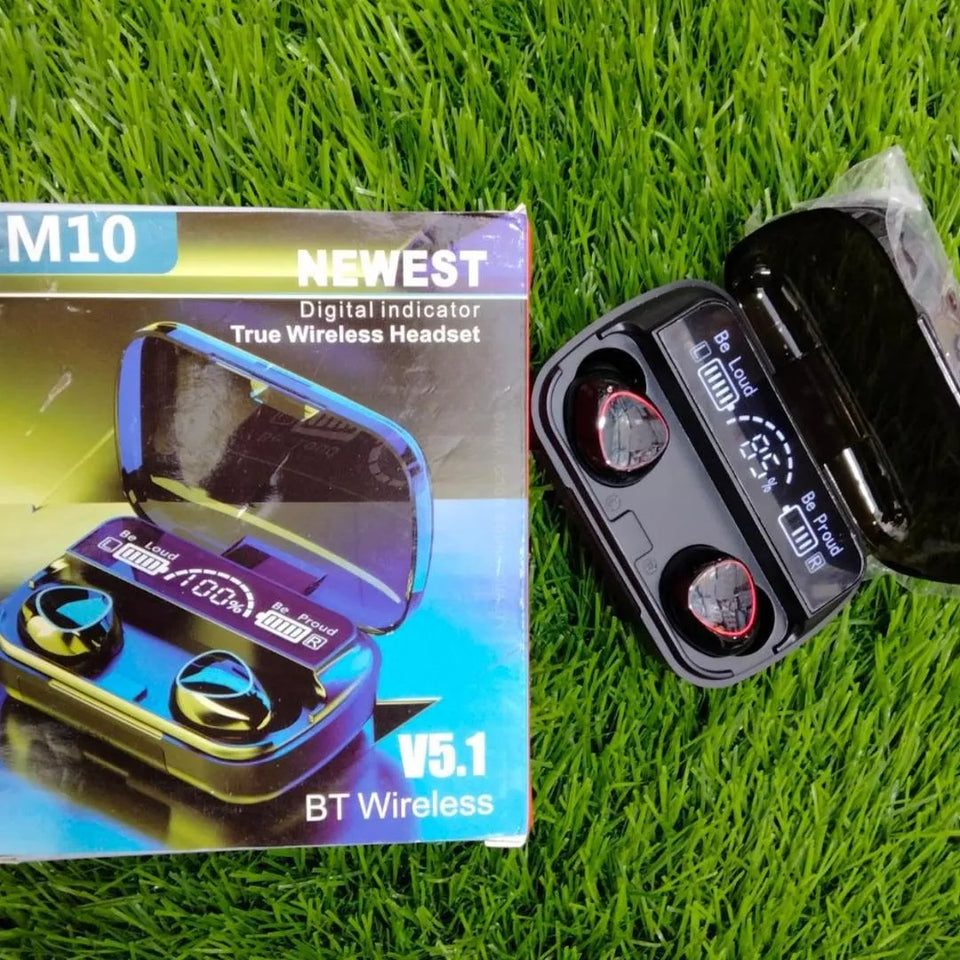 M10 Wireless Earbuds Bluetooth 5.1 Touch Control LED Power Display