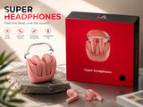 Pink Long-Lasting Battery With Fast Charge Earbuds