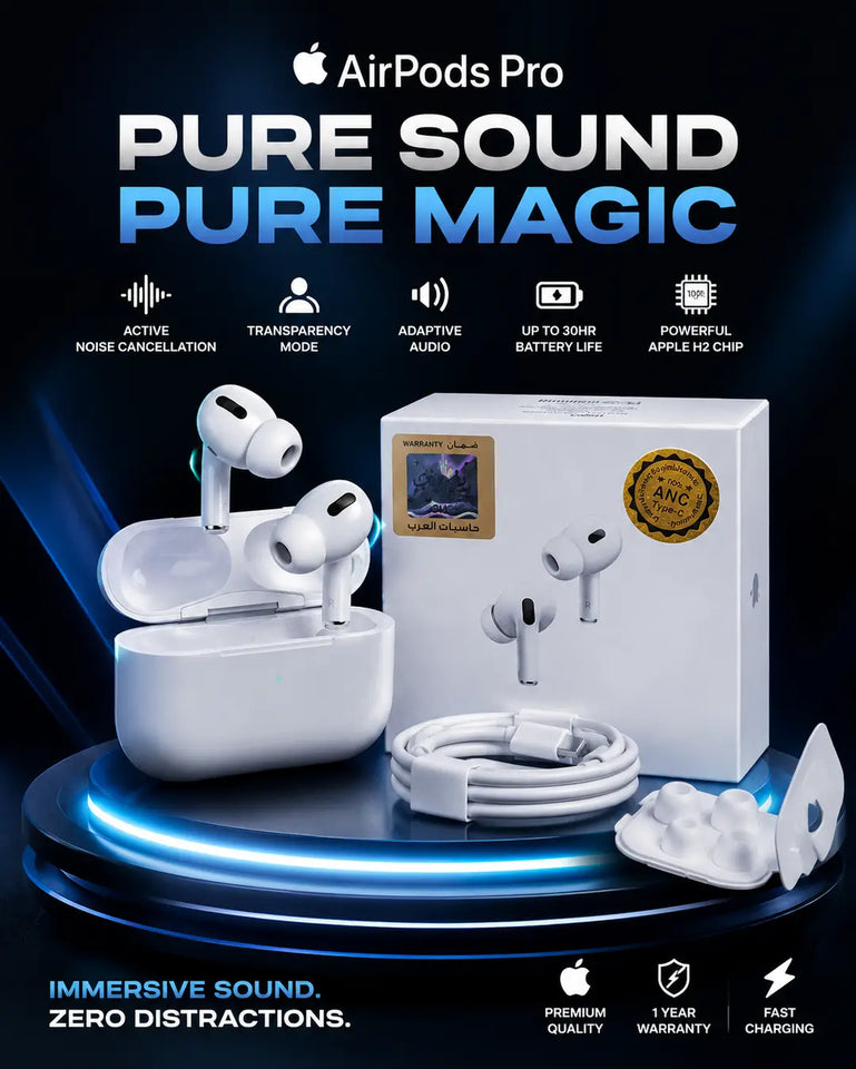 ANC TWS Wireless Earbuds with Type-C Charging | Apple Pro Style Earbuds | Premium Sound & Touch Control