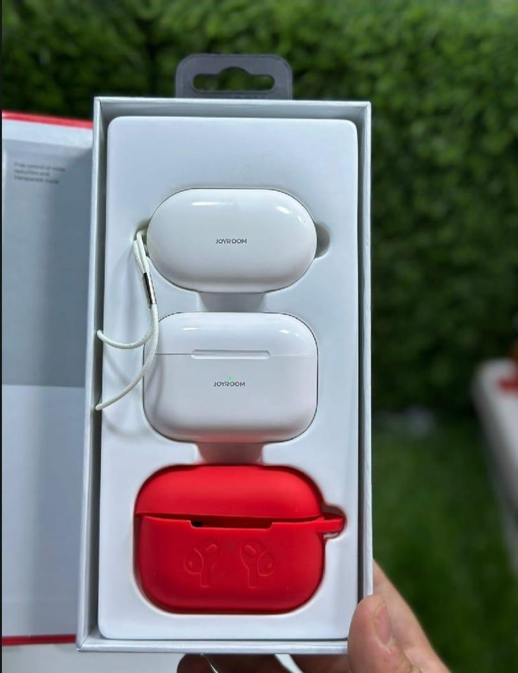 Wireless Bluetooth Earbuds White Red ABS Plastic