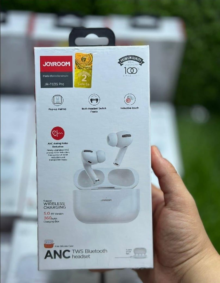 Wireless Bluetooth Earbuds White Red ABS Plastic
