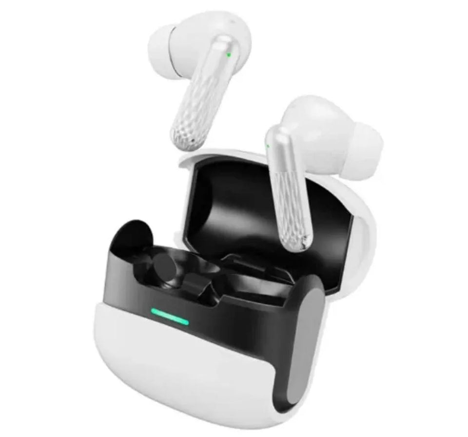 TWS Wireless Earbuds Yellow Black Battery Charging