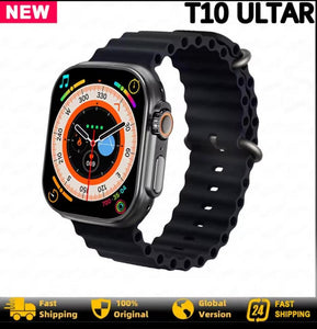 T10 Ultra 2 Smart Watch Orange Silicone Bluetooth 5 Fitness Tracker