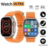 T10 Ultra 2 Smart Watch Orange Silicone Bluetooth 5 Fitness Tracker