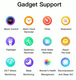 T10 Ultra 2 Smart Watch Orange Silicone Bluetooth 5 Fitness Tracker